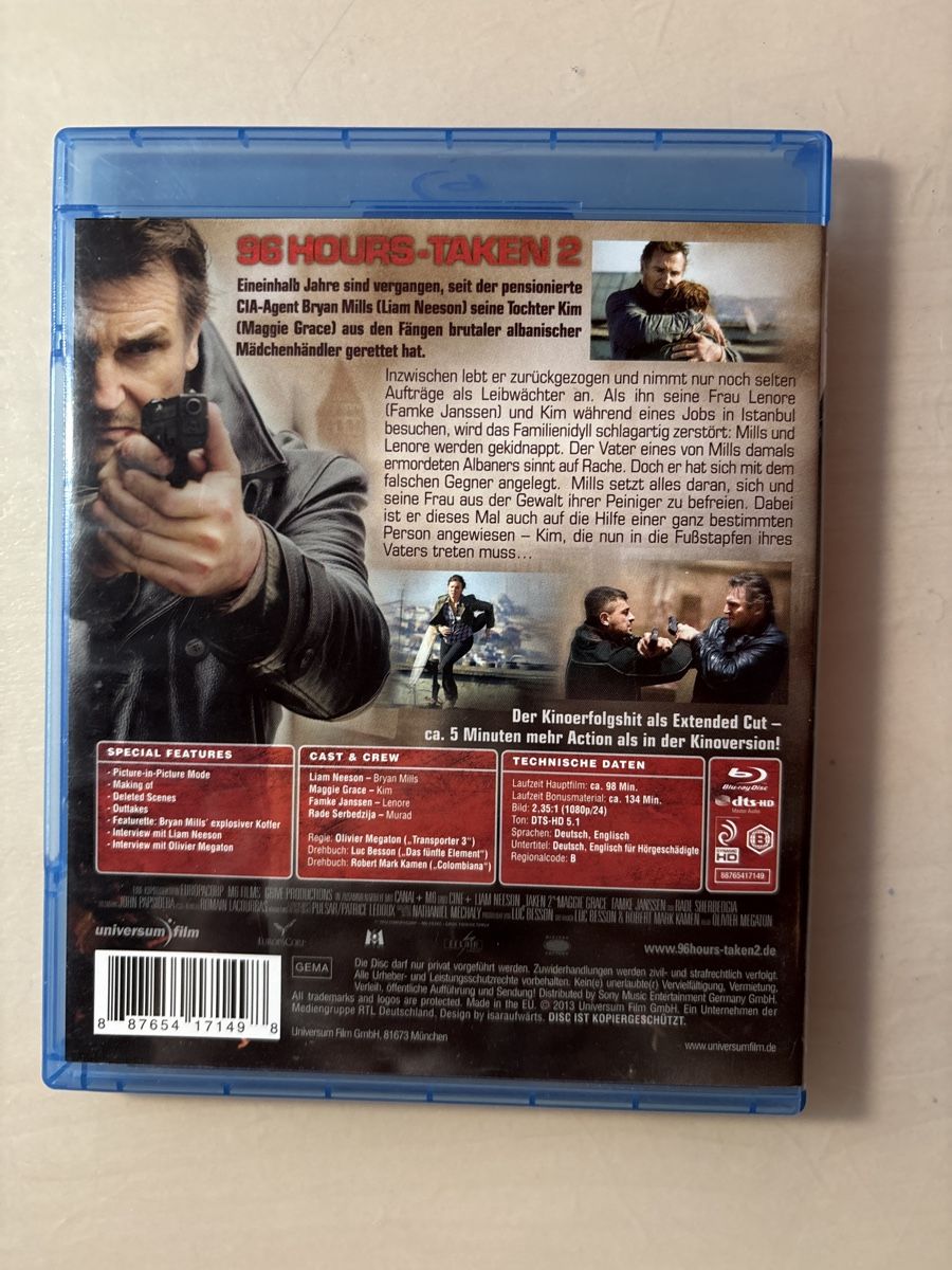Alle DVDs: 96 Hours - Taken (Extended Cut) - Liam Neeson Blu-Ray – Gebraucht aus Ruswil von Slivio_ 1