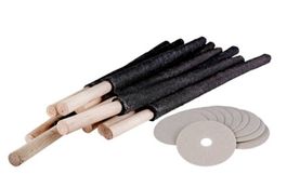 Wachsfackeln 10er-Pack mit Handschutz Brennzeit je ca 90 Min