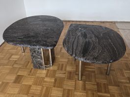 2er Set Marmortische
