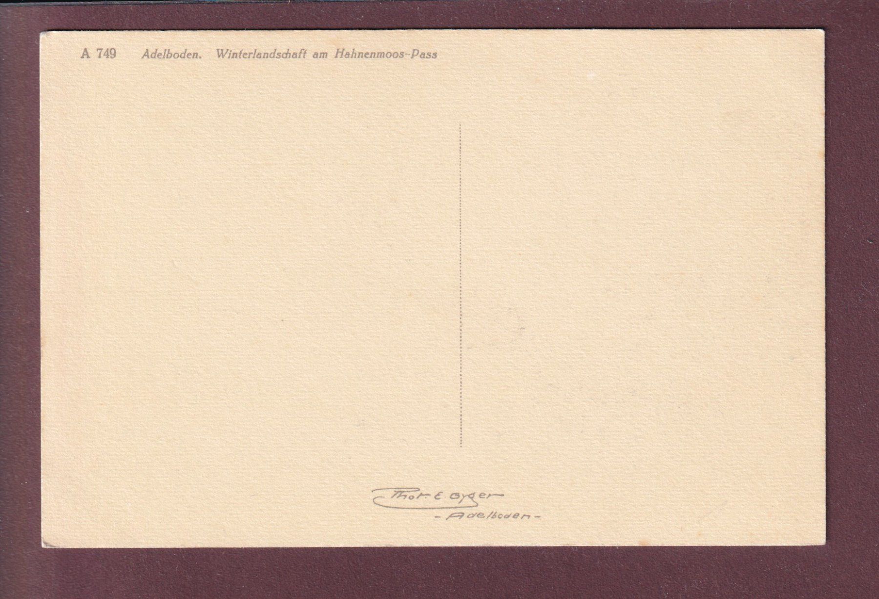 Cartoline postali: ADELBODEN - Hahnenmoos-Pass – Usato da Pully venduto da nicecards 1
