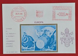VATIKAN EUROPA ESA SATELIT KOSMOS VIGNETTE WERTSTEMPEL 1964
