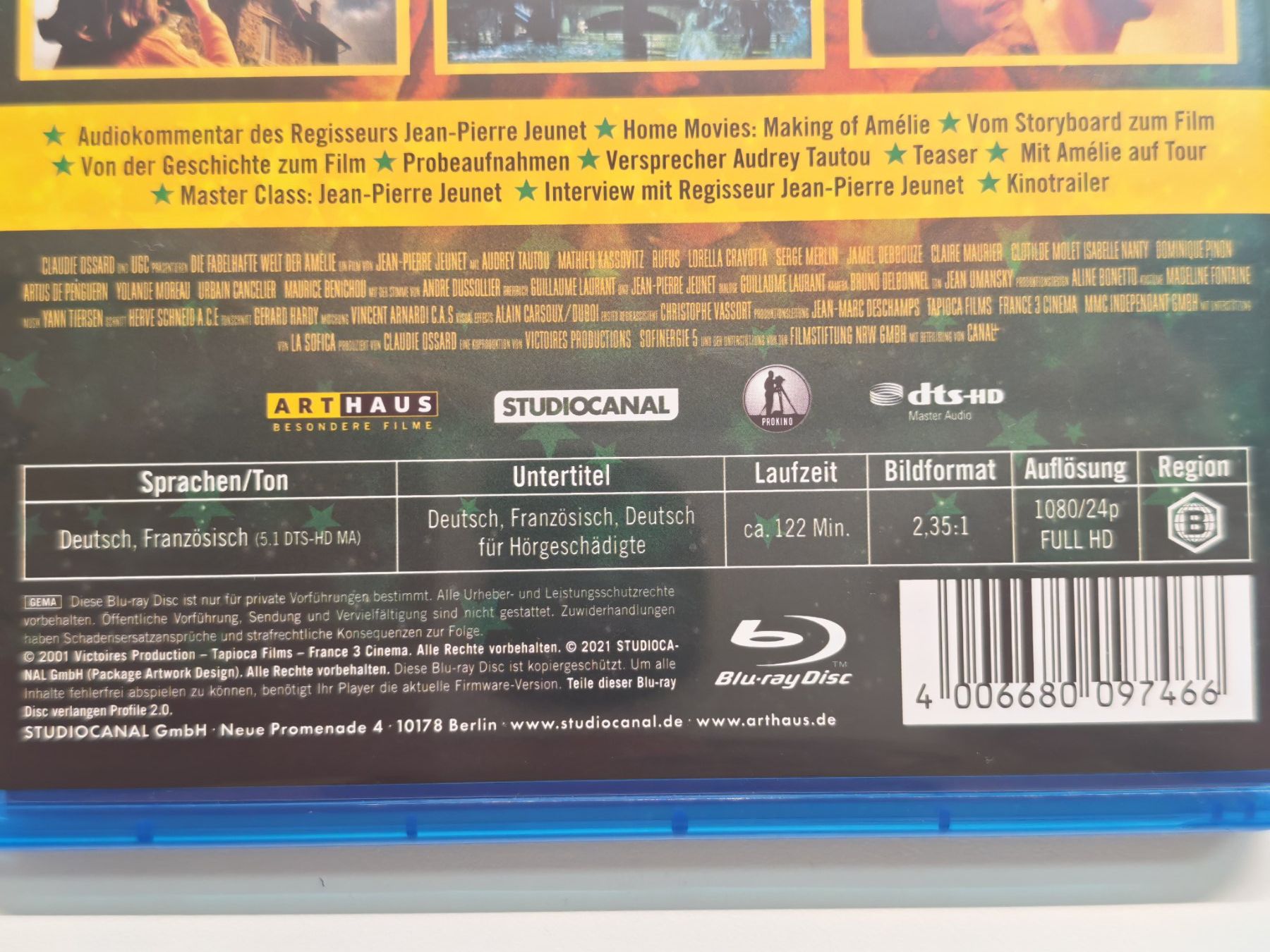 Alle DVDs: Die fabelhafte Welt der Amelie – Gebraucht aus Liestal von Kratzilla 3