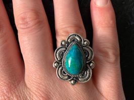 Ring Silber mit Chrysokoll