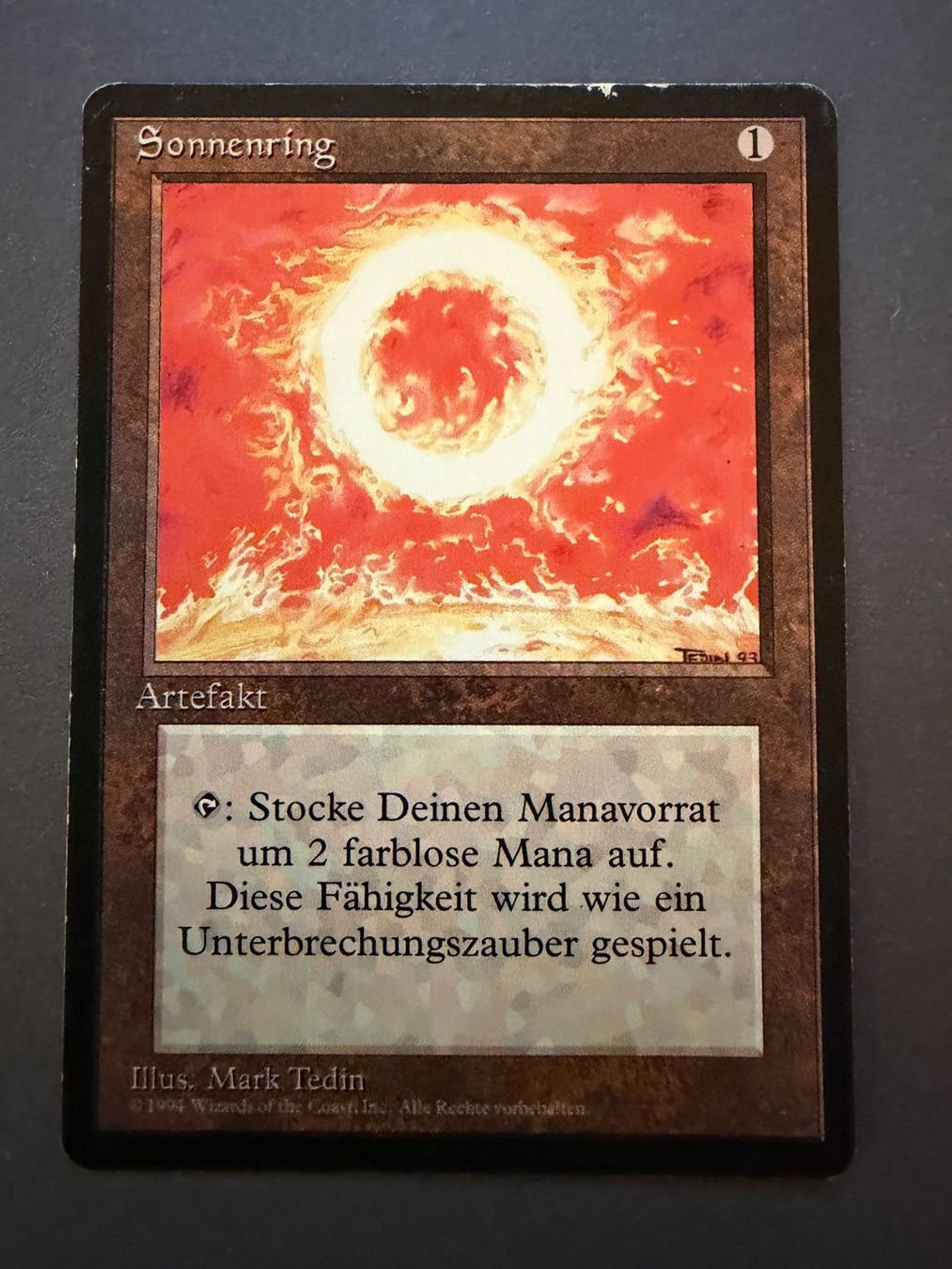 Magic The Gathering Carte collezionabili: Sonnenring // Sol Ring // Foreign Black Bordered // Magic – Usato da Binz venduto da Tempelritter