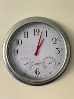 Wanduhr gross silbern