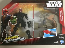 STAR WARS MASHERS SITH SPEEDER & DARTH MAUL 15 cm ACTION FIG