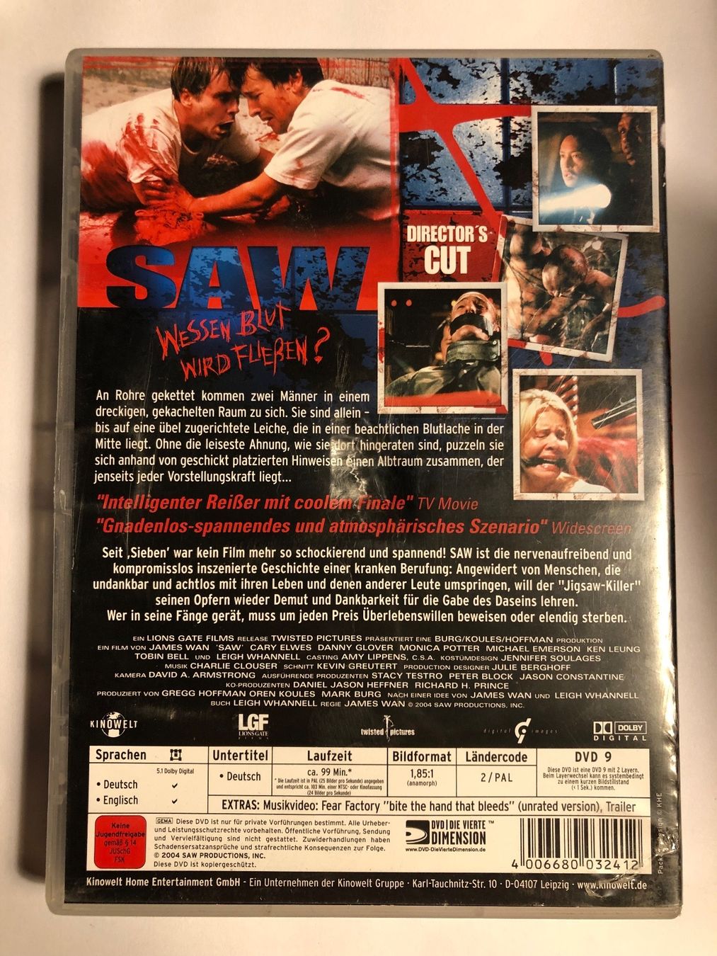 Tutti i DVDs: SAW Directors Cut DVD – Usato da Kestenholz venduto da Inna09 1
