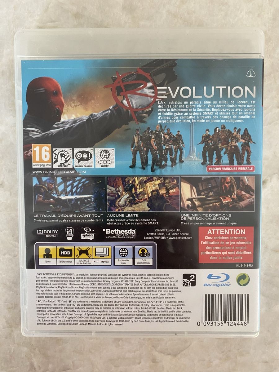 Spiele: Jeu PS3 Brink bon état – Gebraucht aus Gland von Fanfan479 1