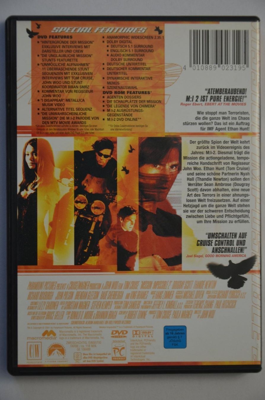Tutti i DVDs: Tom Cruise, Mission Impossibel -2 – Nuovo (secondo la descrizione) da Wetzikon ZH venduto da bausie 1