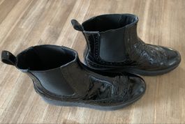 GEOX Chelsea Boots / Stiefelletten in schwarz & mit Glanz 38