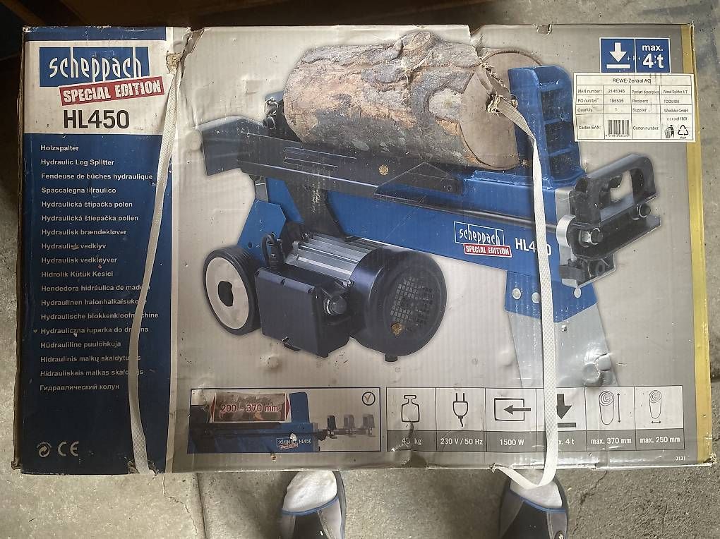 Alle Maschinen: HOLZSPALTER "SCHEPPACH HL 450" – Gebraucht aus RHEINFELDEN von Rhfch