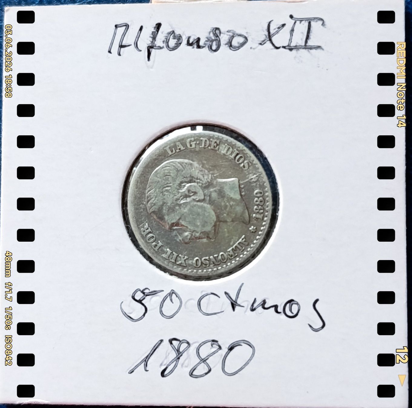 Tutti le monete: SPANIEN - ESPAÑA - 50 CENTIMOS 1880 - MS - M - SILBER 0.835 – Usato da Tobel venduto da fuertinero 4