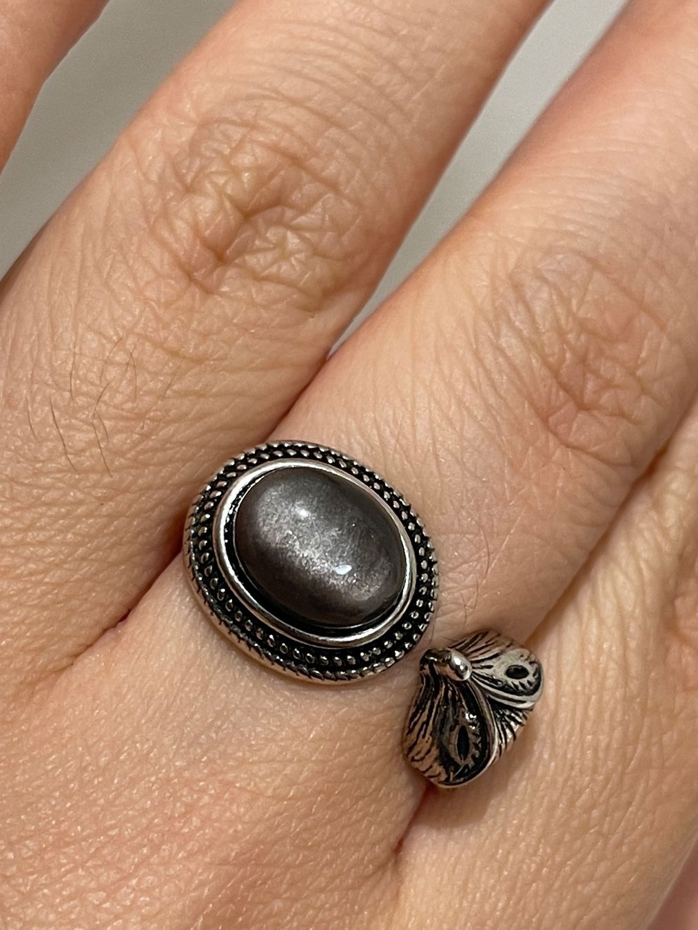 Bagues: Designer-Ring mit Silber Obsidian – Neuf avec emballage d'origine à Schiers par sisikristall 2