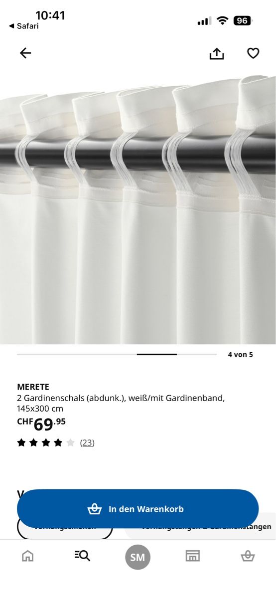 Vorhänge: IKEA MERETE Vorhänge 145x300 cm 2er Pack neu – Neu und originalverpackt aus Bäretswil von sha_t5rq 3