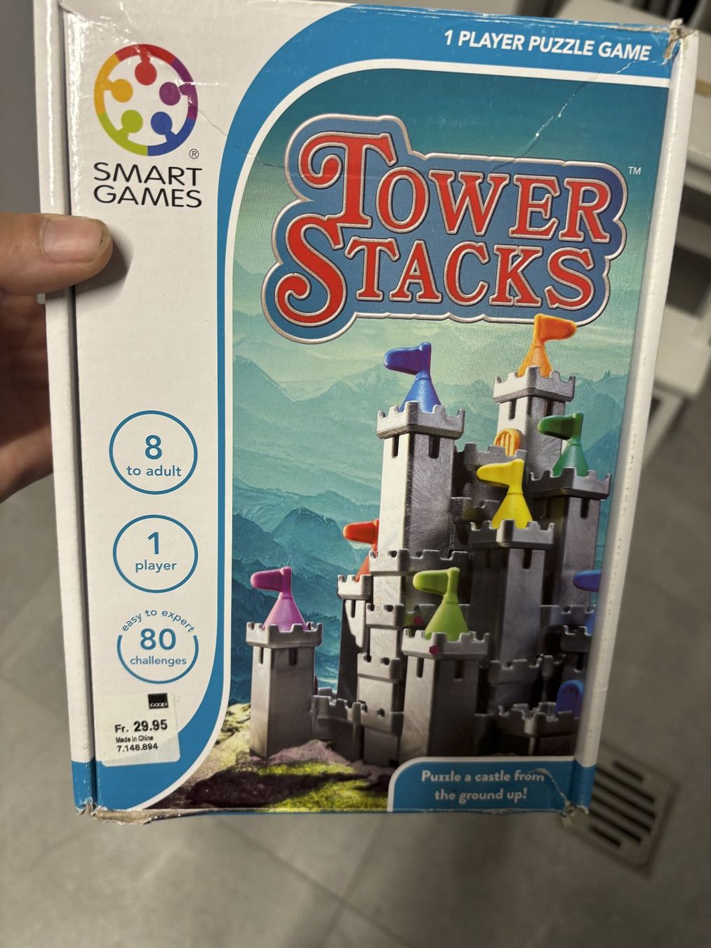 Jeux: Jeu solo de réflexion Smart Games Tower Stacks – D'occasion à Salvenach par gwenwywar
