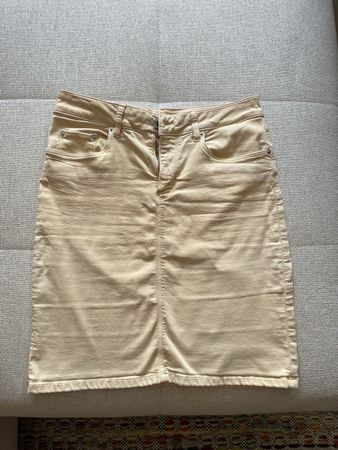 Denim Skirt Beige Size L Good Condition