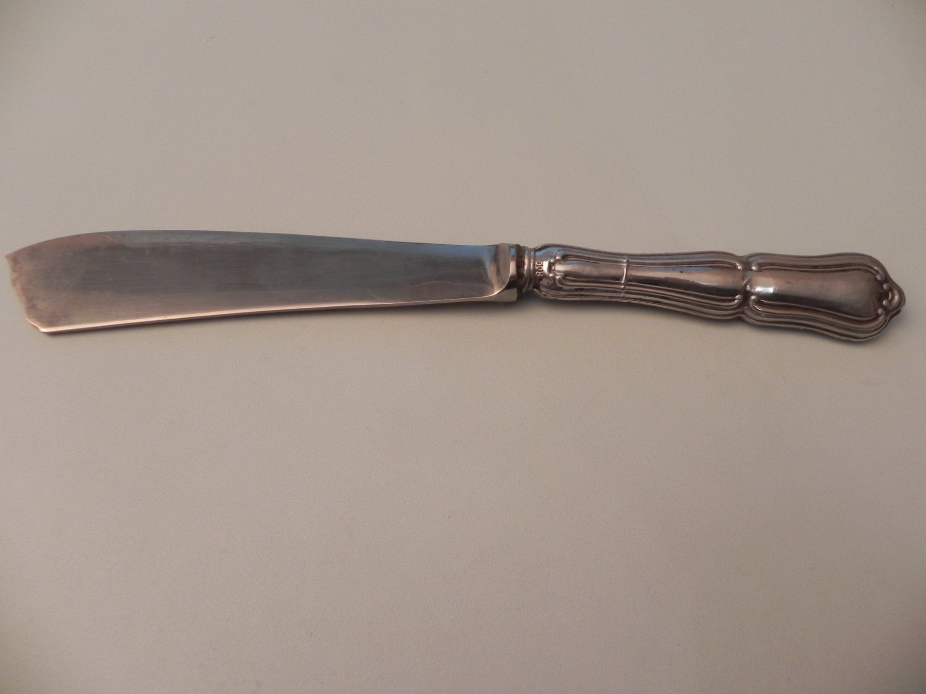 Posate: altes 800er Silber-Kuchenmesser / Messer – Usato da Minusio venduto da Lory64 3