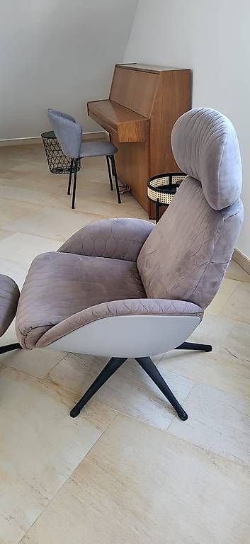 Fauteuils: Relaxsessel mit Hocker  grau, Stoff – D'occasion à Zeiningen par ermeglio 4