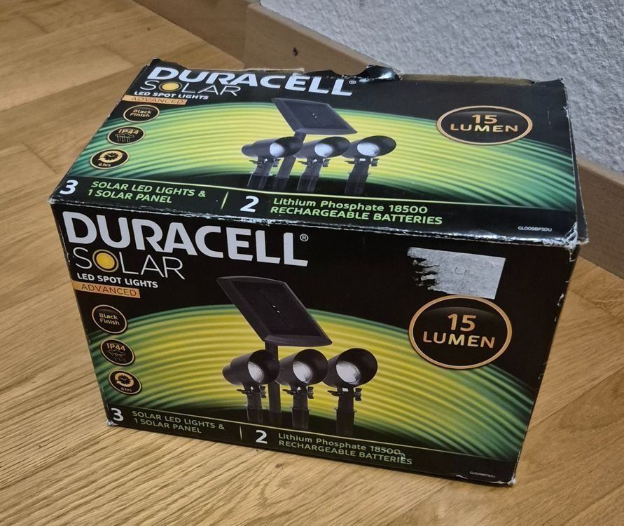 Duracell Lampade: Solar LED Spot Lights DURACELL – Nuovo (secondo la descrizione) da Liebefeld venduto da DekoBrokland
