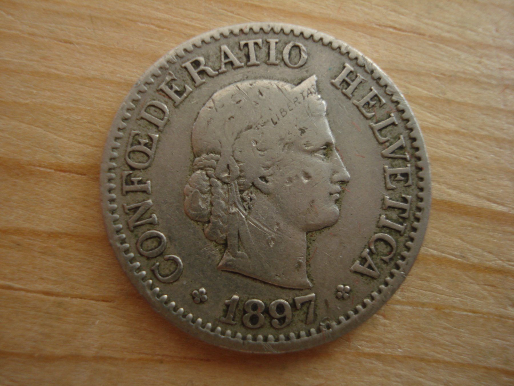 Alle Münzen: (S1) 10 Rappen 1897 – Gebraucht aus Erlach von Net-Coins