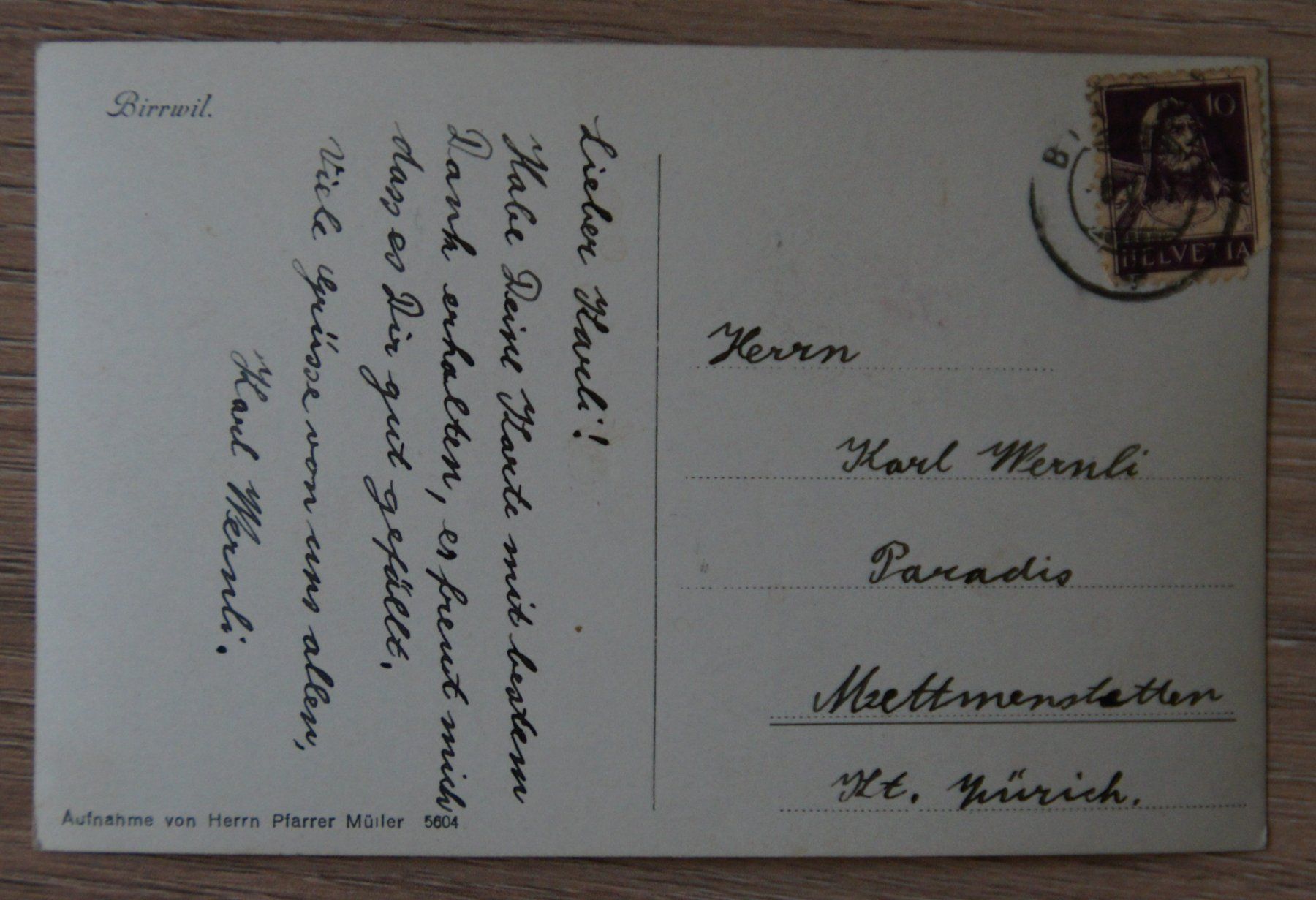 Cartoline postali: Birrwil, 1933 – Usato da St. Margrethen SG venduto da maege07 1