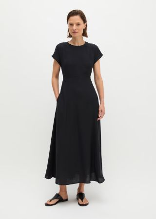 Neues MARC O’POLO - Crinkle-Kleid Regular Deep Blau