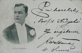 Richard Waldemar (1870-1947) Schauspieler - Autogramm