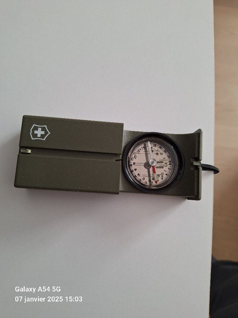 Boussole De Campagne RECTA DP6 - Vintage Originale Armée Suisse ~1981 - Très Bon état