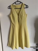 Sommer Minikleid in gelb mit Reissverschluss, S