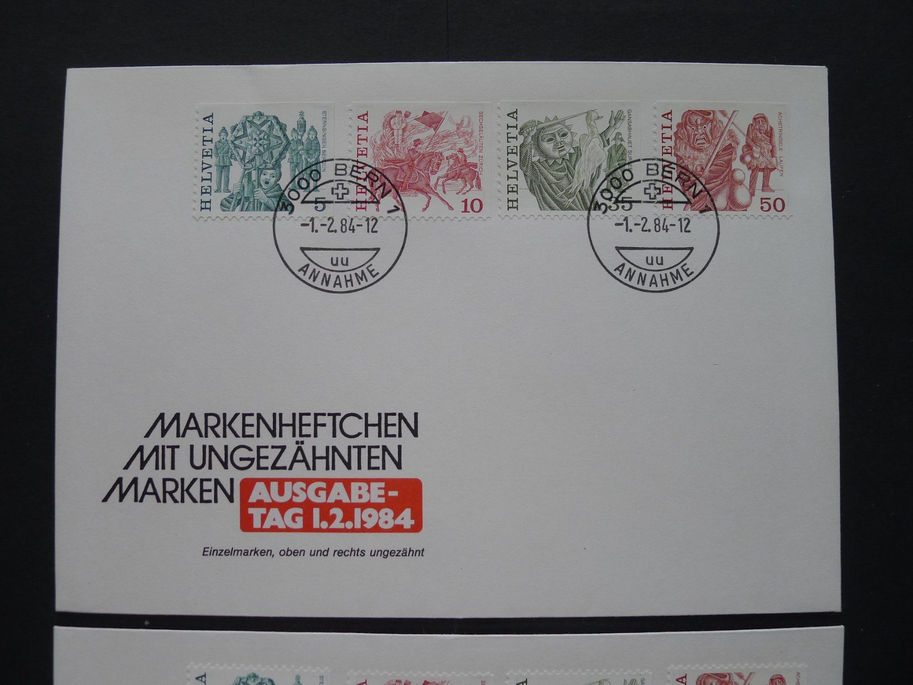 Alle Briefmarken: 1984  Markenheftchen auf FDC – Gebraucht aus Dagmersellen von wyss1982 1