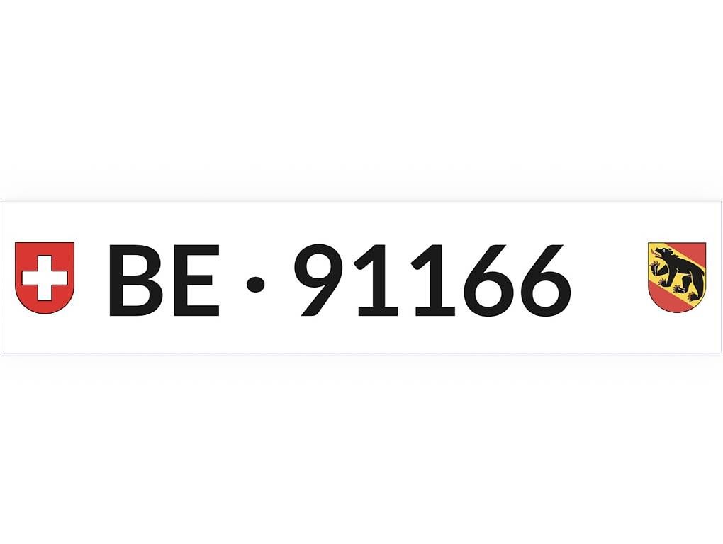 Insegne: Kontrollschild Kanton Bern BE 91166 – Usato da Bern venduto da BE95