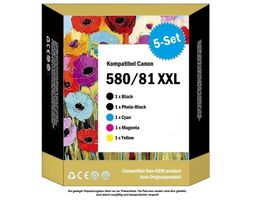 PGI-580 / CLI-581 - XXL Drucker-Patronen kompat. Canon (5x)