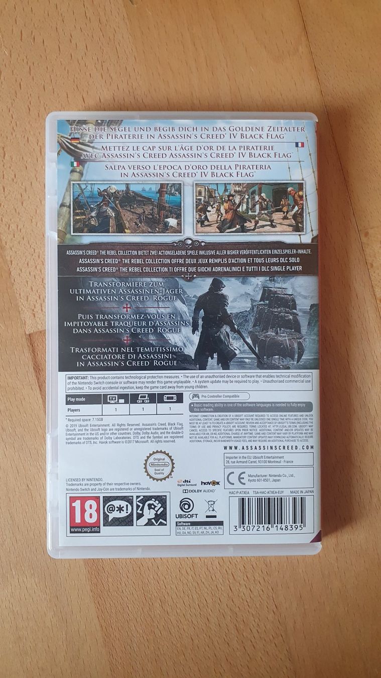 Nintendo Giochi: Nintendo Switch: Assassin's Creed The Rebel Collection – Usato da Gipf-Oberfrick venduto da s.varadi 1