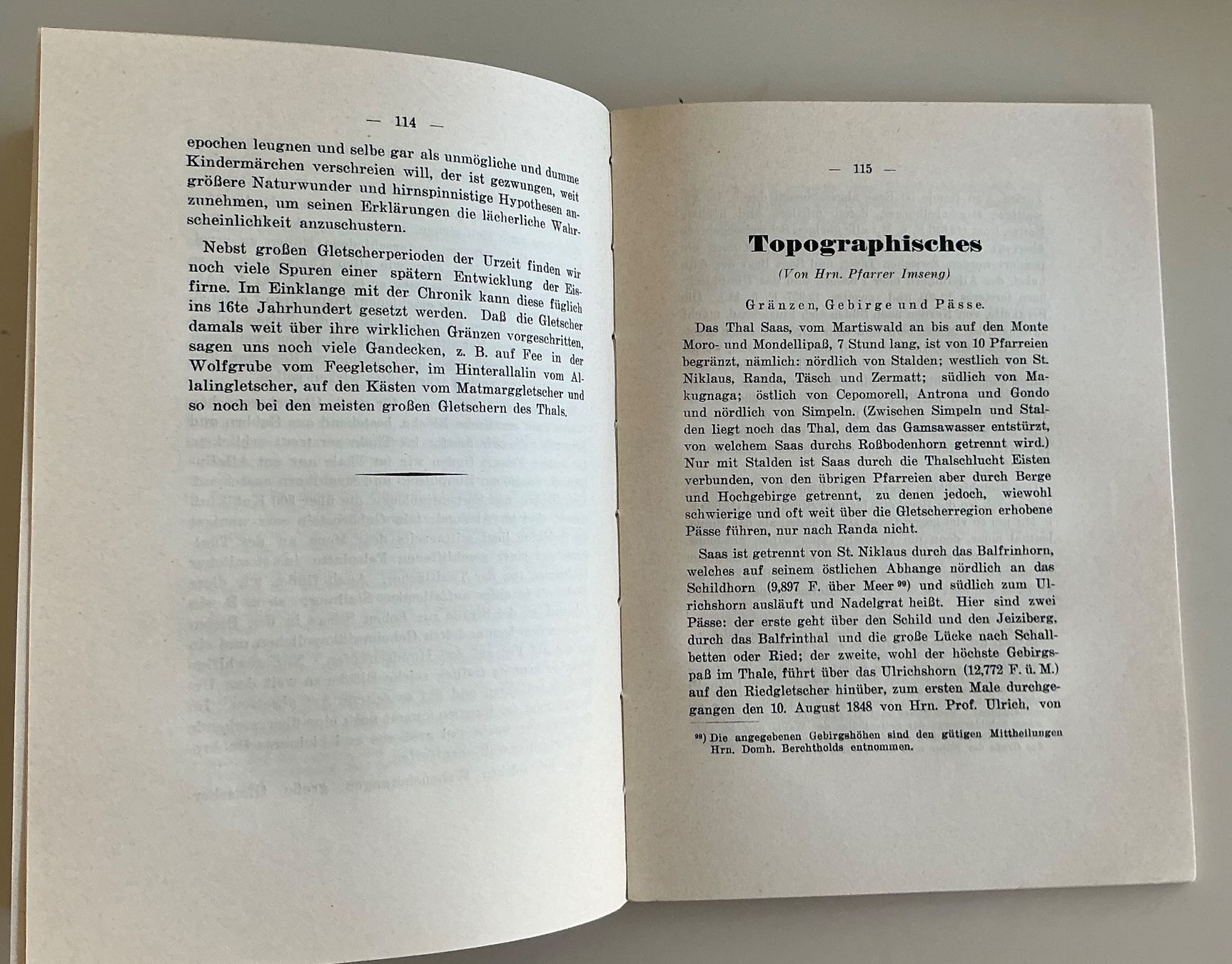Libri: Chronik des Thales Saas -  Peter Joseph Ruppen – Usato da Crans-Montana venduto da plainemorte 4
