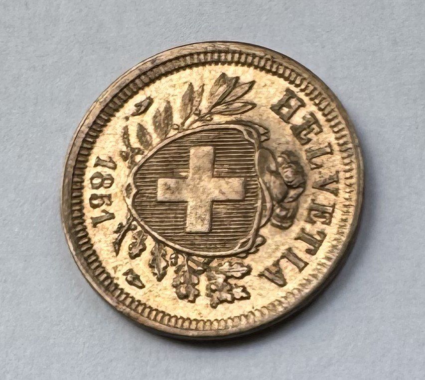 Tutti le monete: 1851 1 Rappen -unz – Nuovo (secondo la descrizione) da Kirchberg SG venduto da Zenhad69 1
