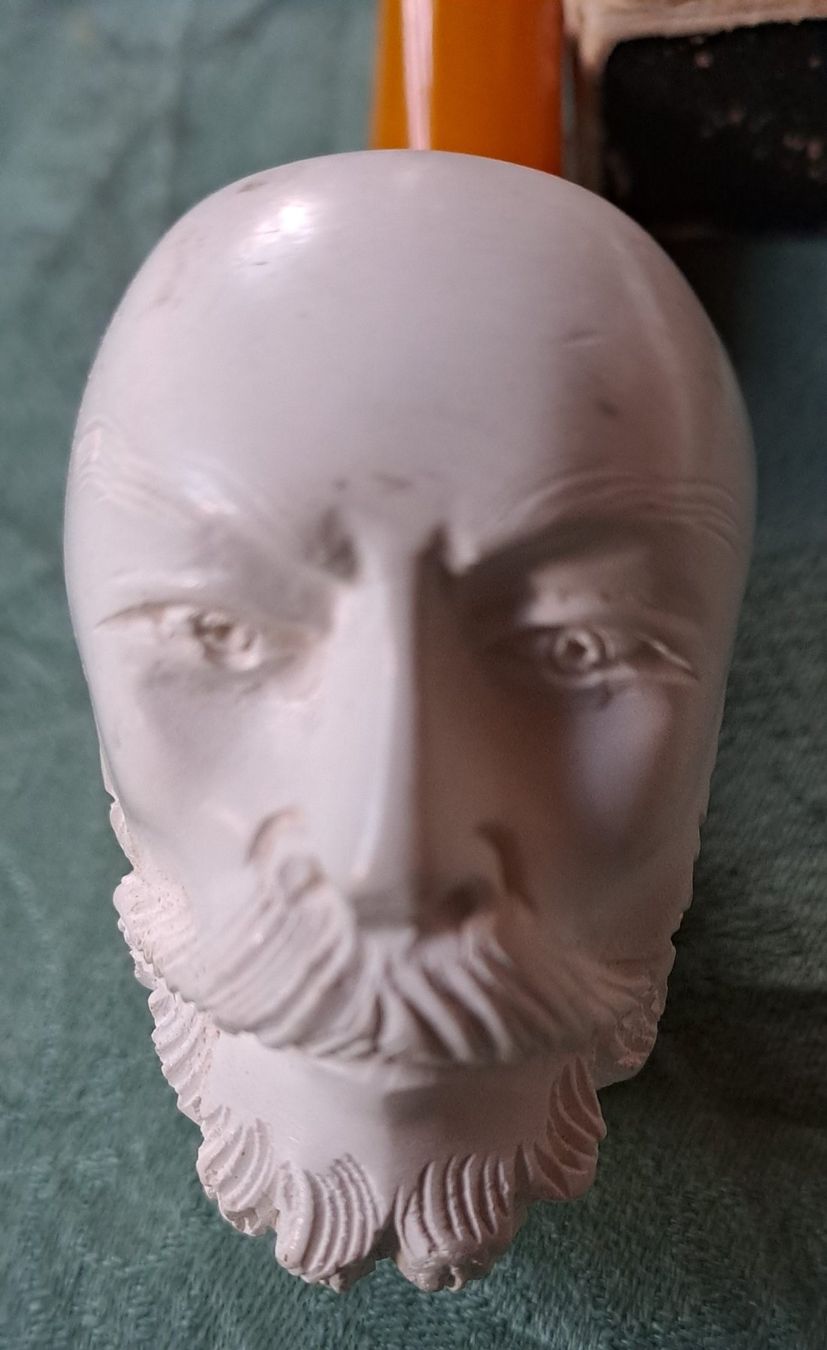 Tabakpfeifen & Zubehör: Meerschaumpfeife mit geschnitztem Kopf – Gebraucht aus Trogen von Limboo 3