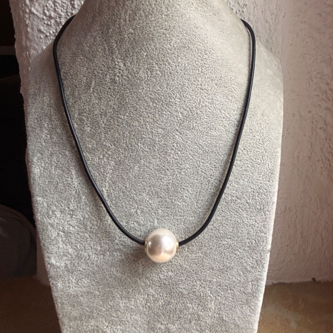Catenine: Halskette mit Perle  (Silberverschluss) 40cm – Usato da Laufen venduto da belleskulptur