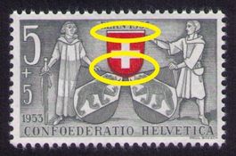 1953_B61_PRO PATRIA_Berner Wappen_DRUCKVERSCHIEBUNG rot tief