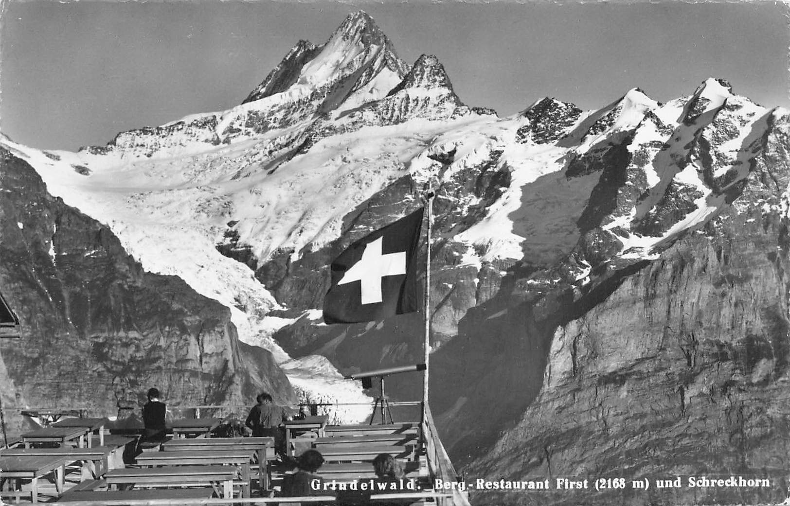 Cartoline postali: Grindelwald BE First Schreckhorn Bergrestaurant – Usato da Biasca venduto da Blenio71