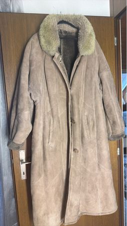 Lammfellmantel Damen beige Grösse 42 akzeptabel