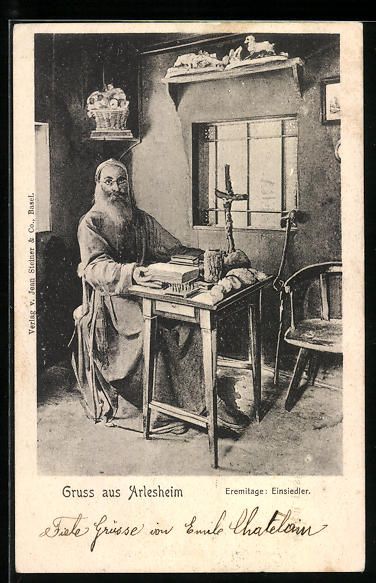 Cartes postales: AK Arlesheim, Eremitage: Einsiedler – D'occasion à Berlin par bartko-reher