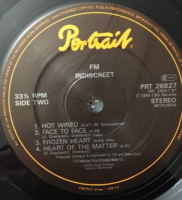 Schallplatten: FM - Indiscreet (LP) – Gebraucht aus Grüningen von azulvinyl 3