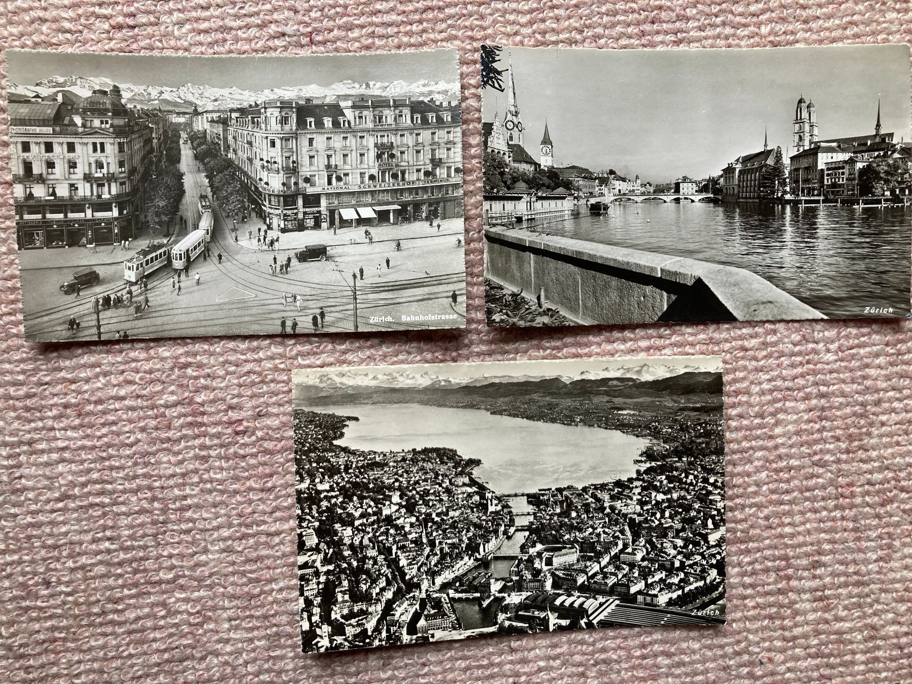 Cartoline postali: 3 alte Ansichtskarten von Zürich – Usato da Lütisburg venduto da wiesenpippau