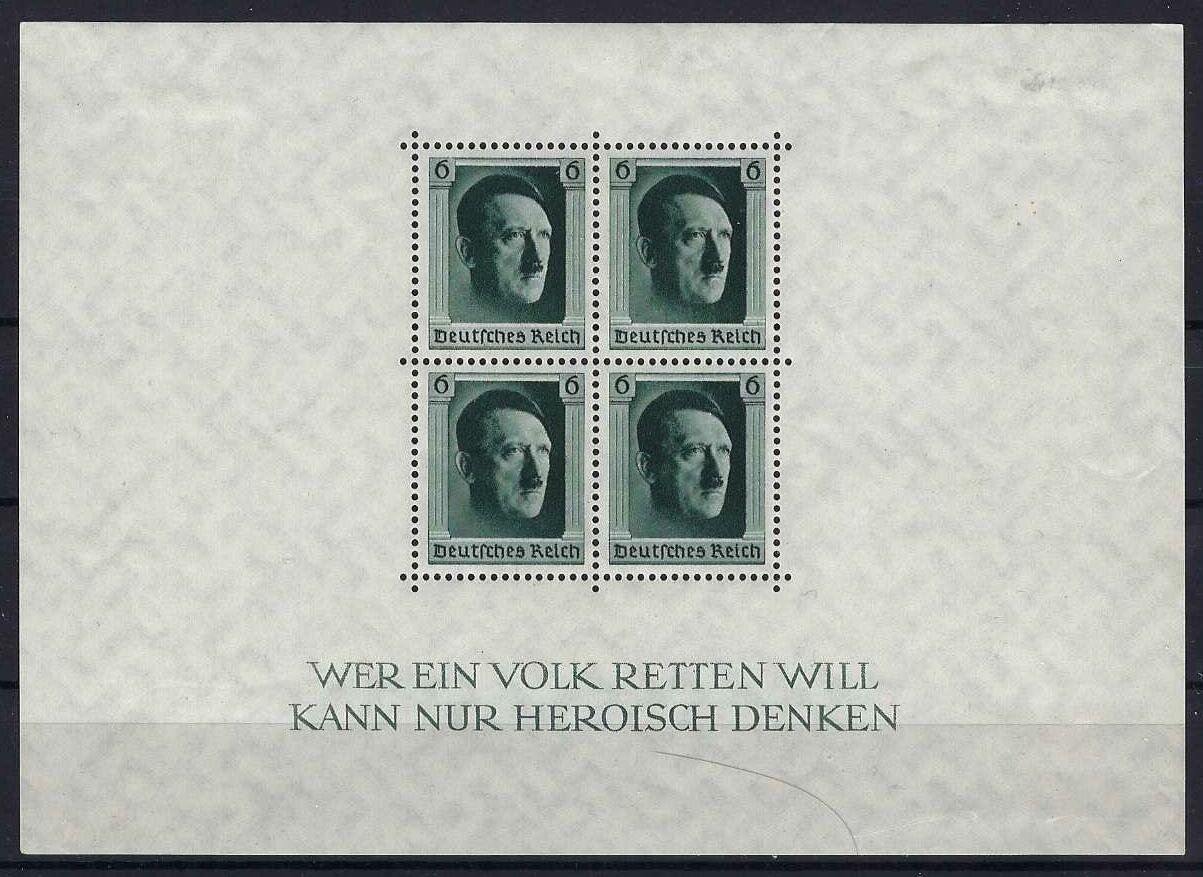 Tutti i francobolli: Deutsches Reich 1937 Briefmarkenblock postfrisch – Usato da Hitzkirch venduto da walti1959
