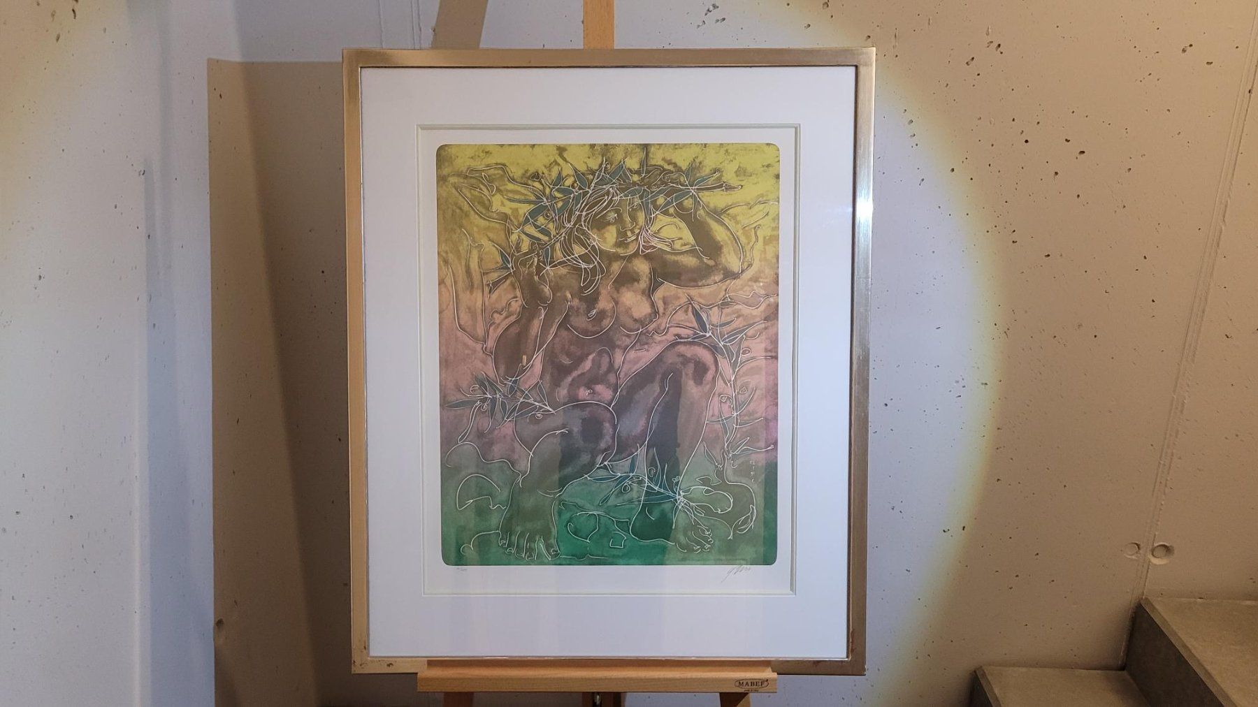 Grafica & Litografie: ** ERNI HANS, "Erwartung", Lithographie ** – Usato da Luzern venduto da Luzern1 1
