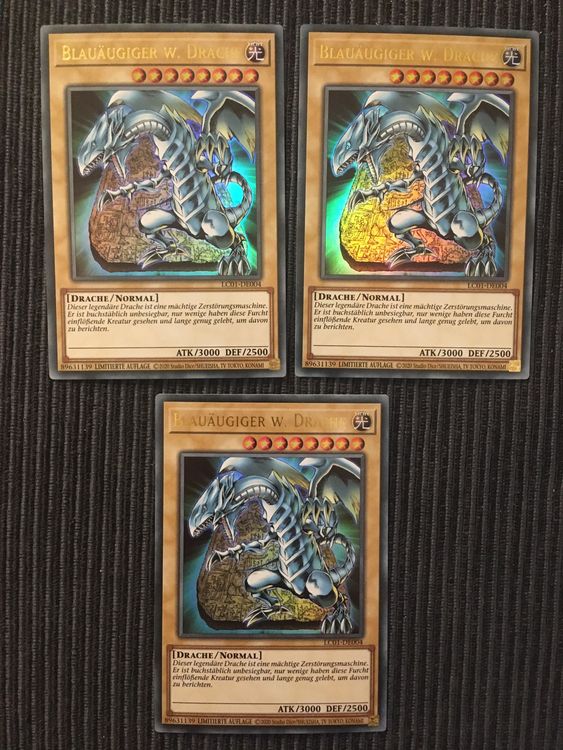 Yugioh 25 legendary 3x Blauäugiger weisser Drache Promo Kaufen auf Ricardo