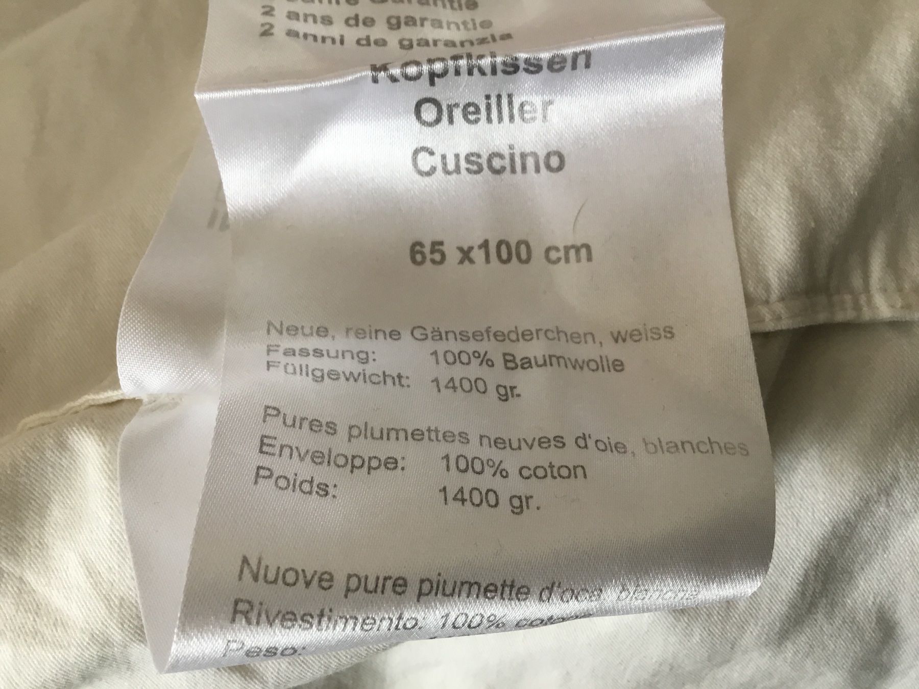 Kissen: Kopfkissen 65x100 cm – Gebraucht aus Kerzers von Georges3210 3