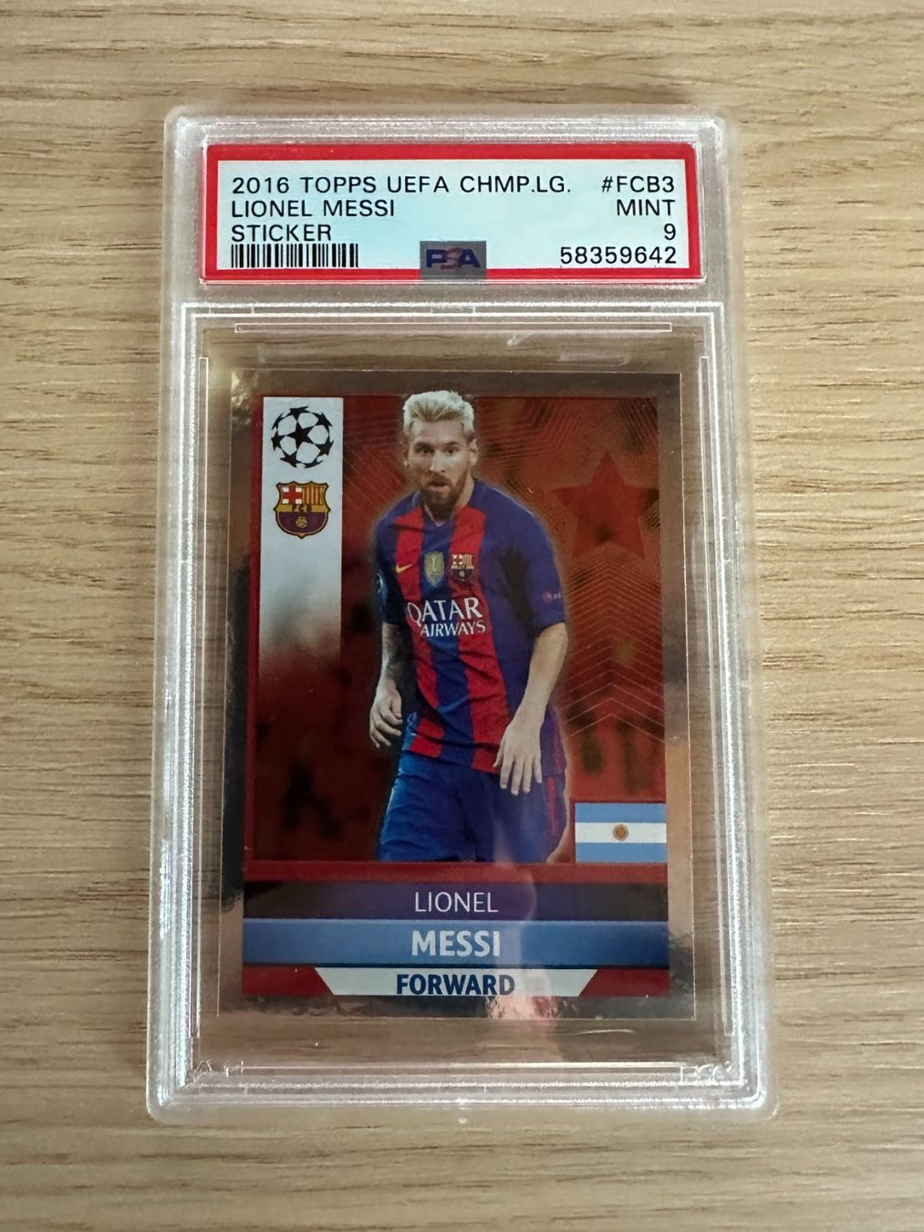 Panini Carte collezionabili: Lionel Messi Topps UCL 2016 Sticker PSA 9 – Nuovo (secondo la descrizione) da Hagendorn venduto da Pokecollectorch
