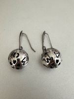 Vintage 925 Silber Ohrringe, „Amore“