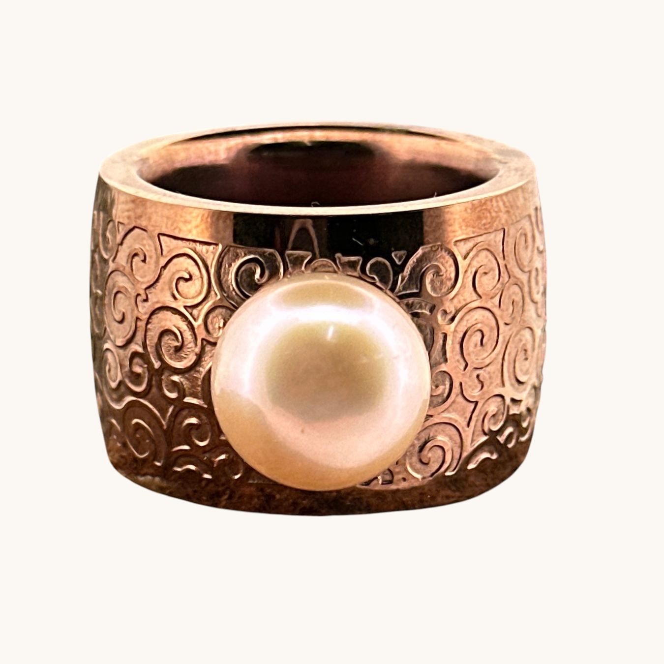 Olga Ribler Ringe: Edelstahlring, Braungold Optik, Gr. 58 – Neu (gemäss Beschreibung) aus Luzern von MonikaS03 3